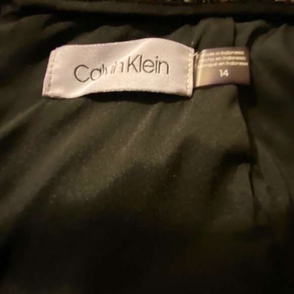 Calvin Klein Woven Wool With Sequins Pencil  Skirt - Picture 6 of 10